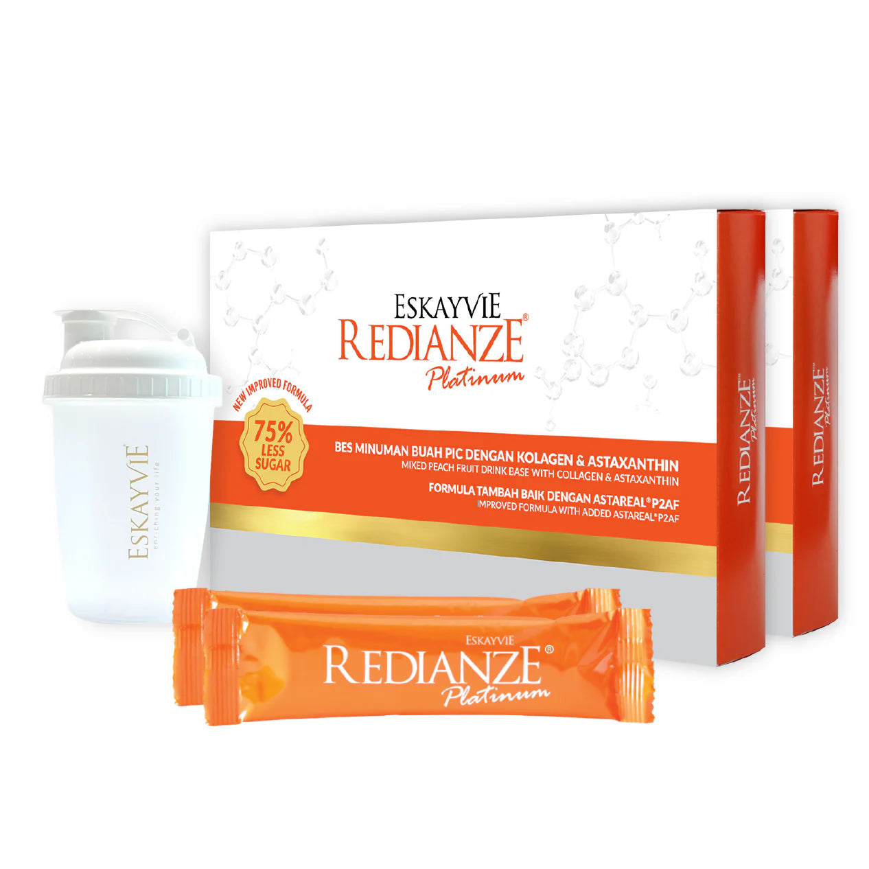 Redianze® Platinum Less Sugar Combo (2 kotak = 40 sachet)