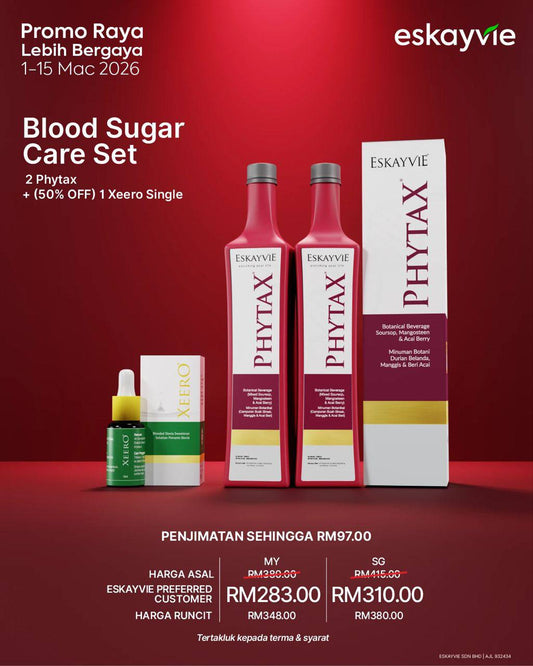 (Promo) BLOOD SUGAR CARE SET - ✅ 2x Phytax 🎁 (50% off) Xeero single