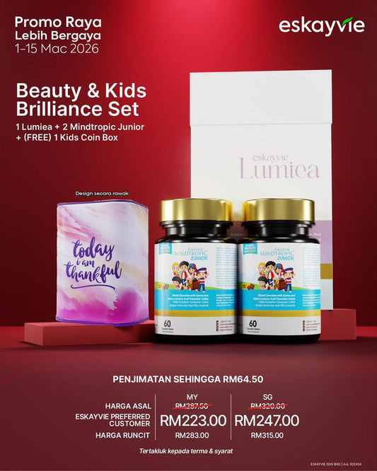 (Promo) Beauty & Kids Brilliance Set - ✅1x Lumiea ✅2x Mindtropic Junior ✅FREE Kids Coin Box