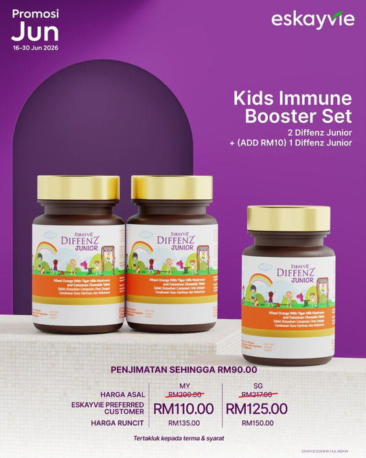 (PROMO) KIDS IMMUNE BOOSTER SET - β
2x Diffenz Junior β
(Add RM10) 1 Diffenz Junior