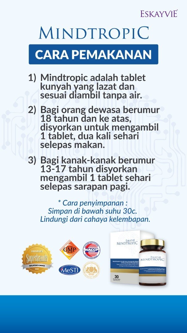 Mindtropic (1 botol = 30 biji)