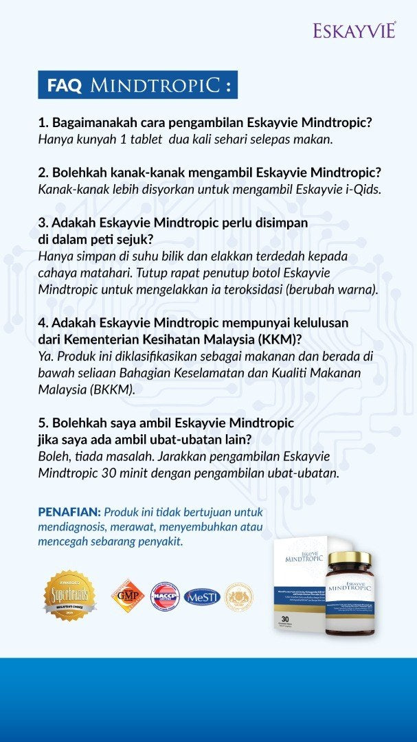 Mindtropic (1 botol = 30 biji)