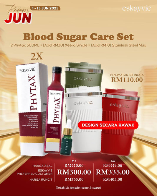 (PROMO JUN) Blood Sugar Care Set - 2 Phytax + 1 Xeero + Mug
