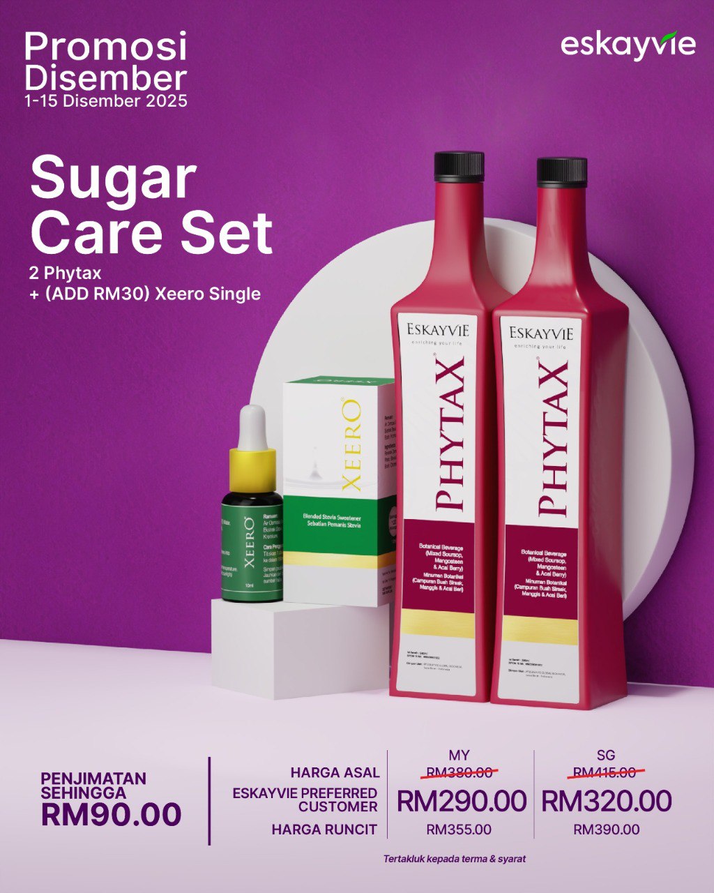 (Promo) BLOOD SUGAR CONTROL SET - ✅ 2x Phytax 🎁 (Add RM30) 1x Phytax 300ML 🎁 (Free) 1x Buku Kawalan Kencing Manis