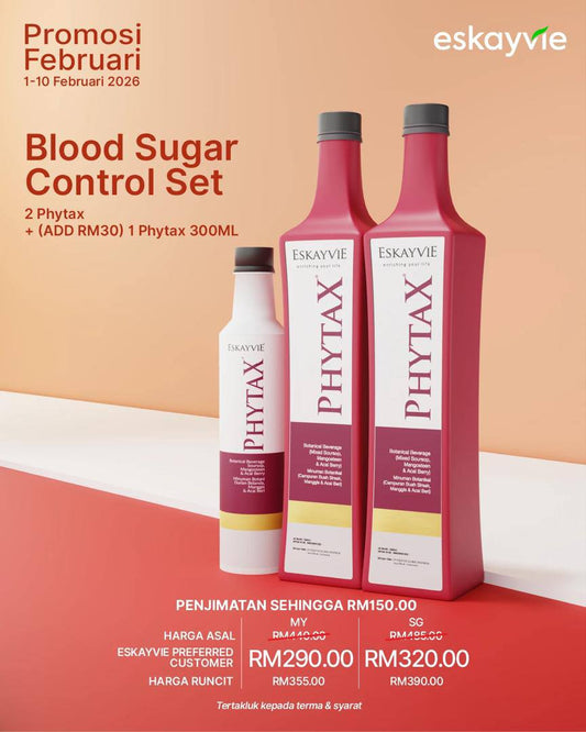 (Promo) BLOOD SUGAR CONTROL SET - ✅ 2x Phytax 🎁 (Add RM30) 1x Phytax 300ML