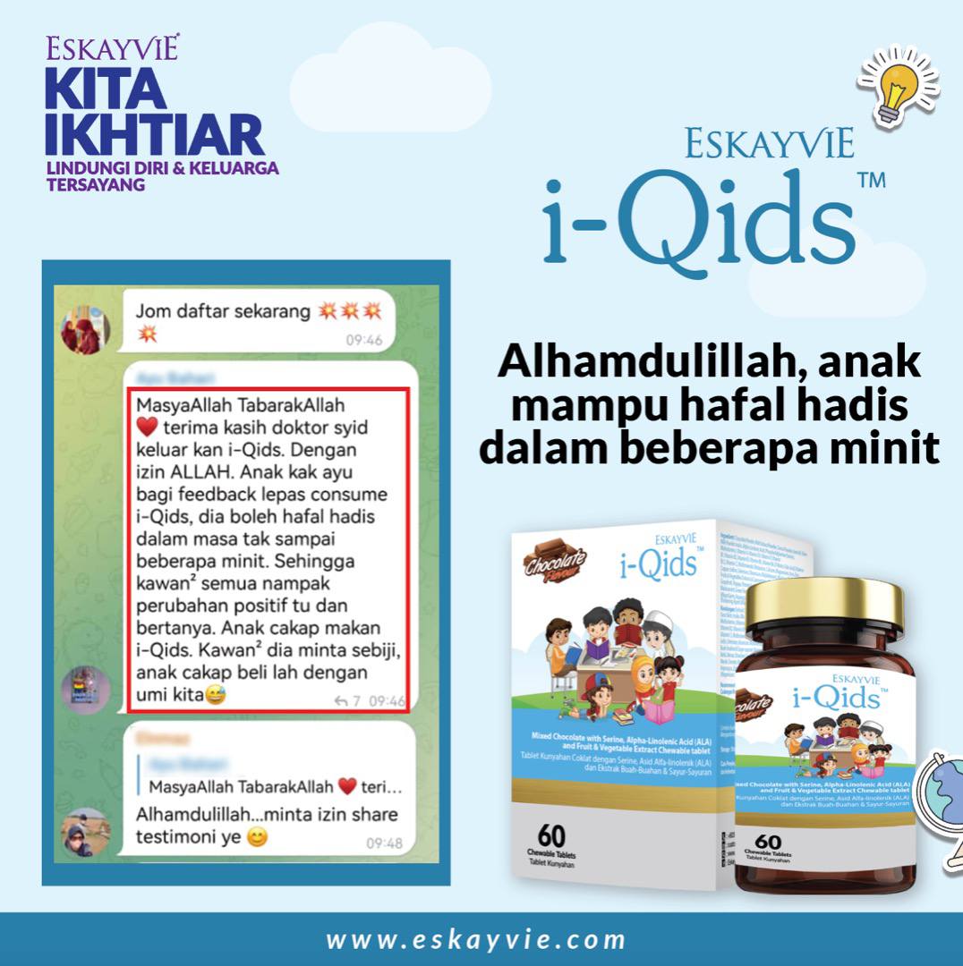 Mindtropic Junior - (1 botol = 30 biji) [booster minda 2 - 12 tahun]